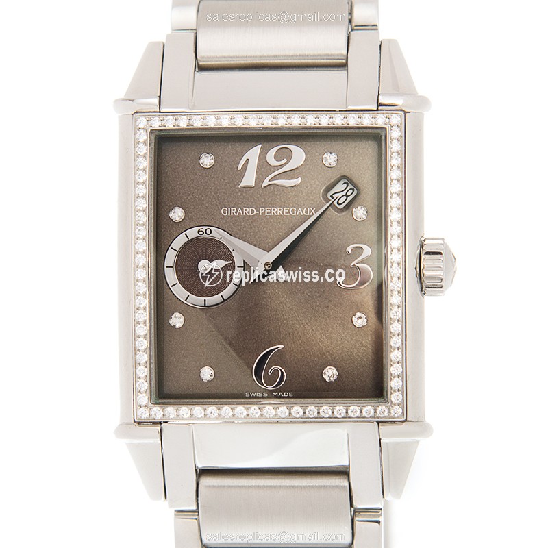 Girard Perregaux Vintage 1945 Replica - Automatic - Steel Case - Brown Dial - Silver Strap