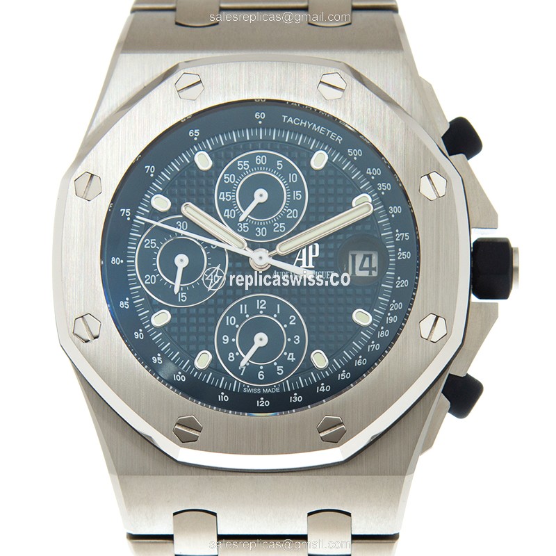 Audemars Piguet Royal Oak Offshore Replica - Automatic - Steel Case - Blue Dial - Silver Strap - Luxury Replica ROYAL OAK OFFSHORE Watch