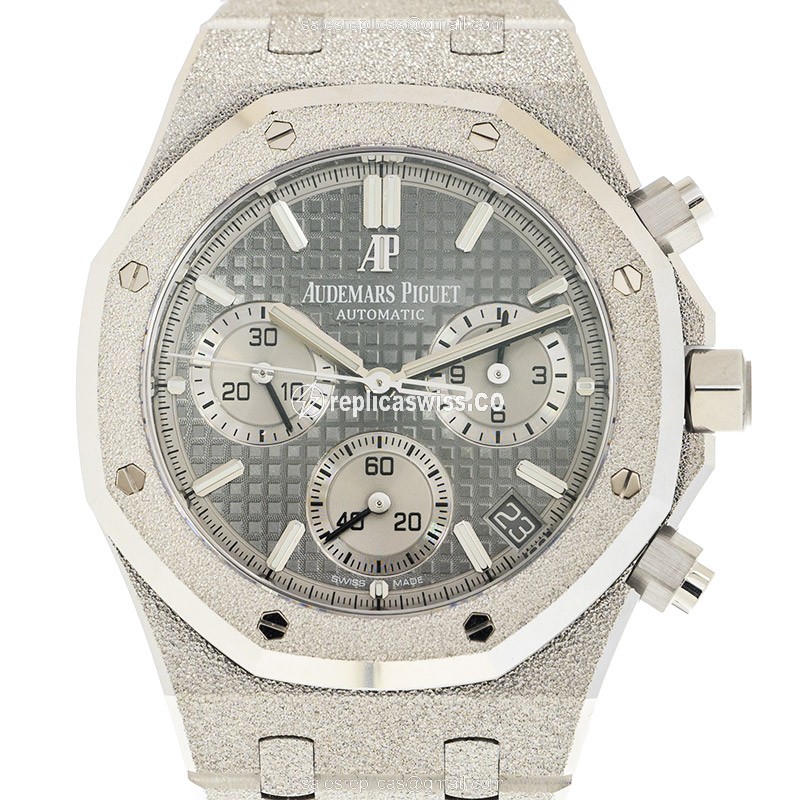 Audemars Piguet ROYAL OAK - Automatic - 18kt White Gold - Gray Dial - Silver Strap - Luxury Replica ROYAL OAK Watch