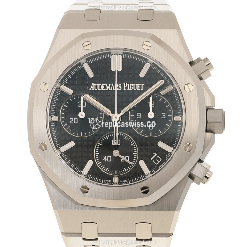 AP 26240ST.OO.1320ST.02 Automatic Steel Black Dial - Clasp Silver Strap - Luxury Audemars Piguet Watch