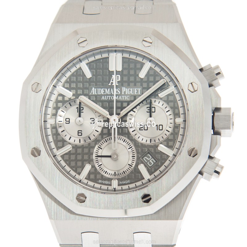 Rolex ROYAL OAK Automatic - Steel - Gray Dial - Silver Steel - Clasp