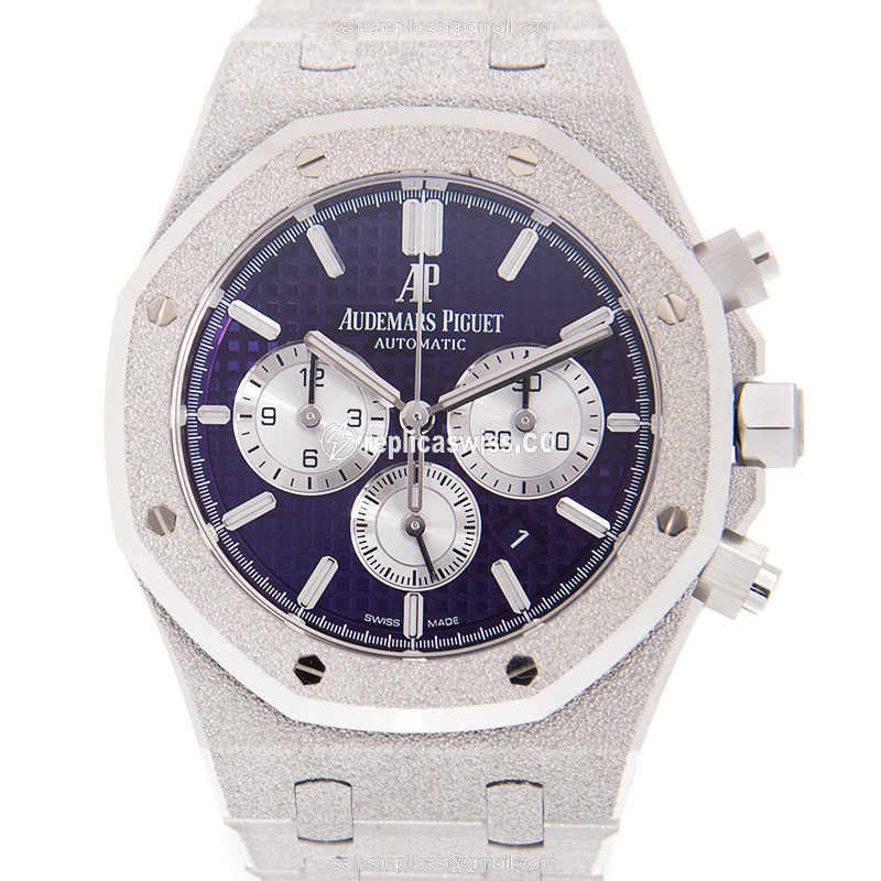 Royal Oak Replica - AP 26331BC.GG.1224BC.01 - Automatic - 18kt White Gold - Purple Dial - Silver Strap