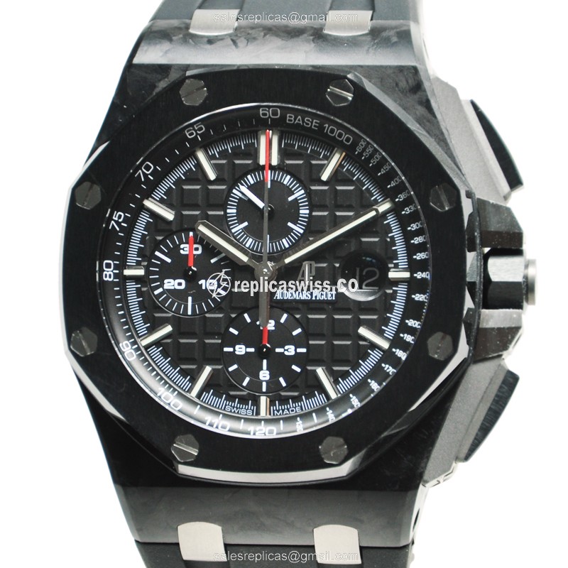 Audemars Piguet Royal Oak Offshore Replica - Carbon Case - Black Dial - Rubber Strap - Sapphire Crystal - Luxury Replica ROYAL OAK OFFSHORE Watch