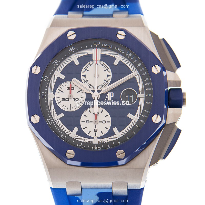 Audemars Piguet Royal Oak Offshore Replica - Automatic - Blue Dial - Steel Case - Rubber Strap - Luxury Replica ROYAL OAK OFFSHORE Watch