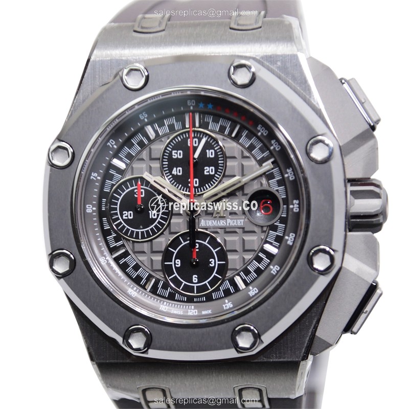 Audemars Piguet Royal Oak Offshore Replica - Automatic Titanium - Dark Grey - Rubber Grey Buckle