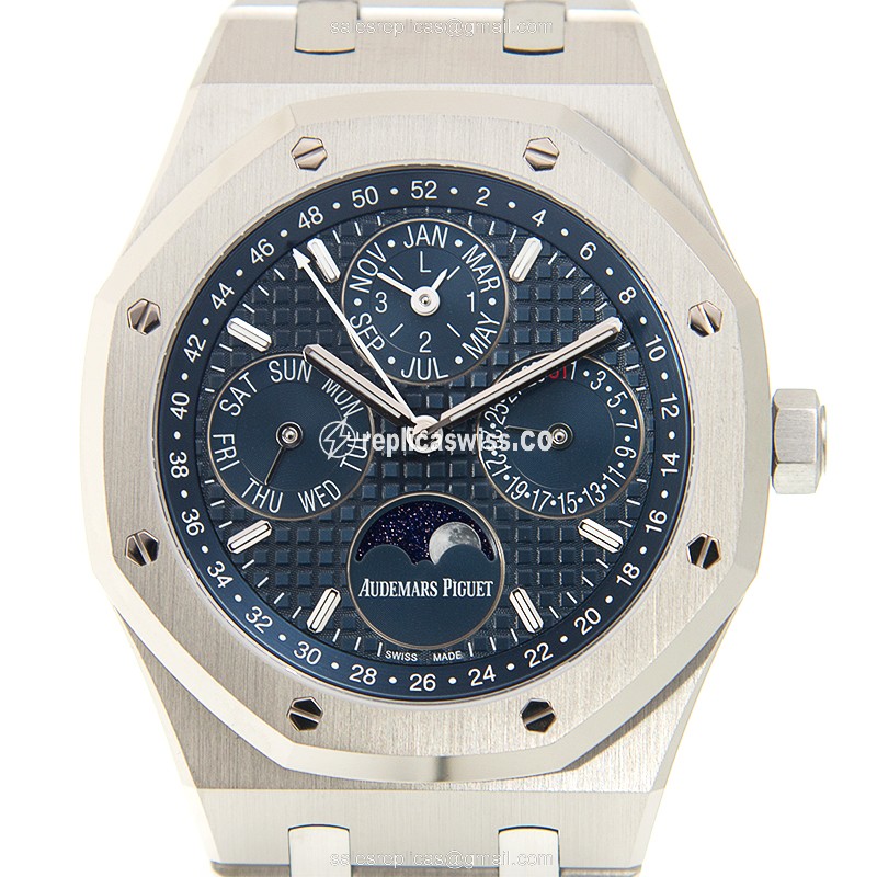Automatic Steel Audemars Piguet 26574ST.OO.1220ST.02 - Blue Dial, Silver Strap - Luxury Audemars Piguet Watch