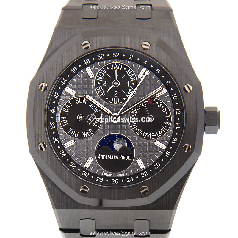Audemars Piguet ROYAL OAK Replica - Auto Ceramic Case - Black Dial - Ceramic Strap