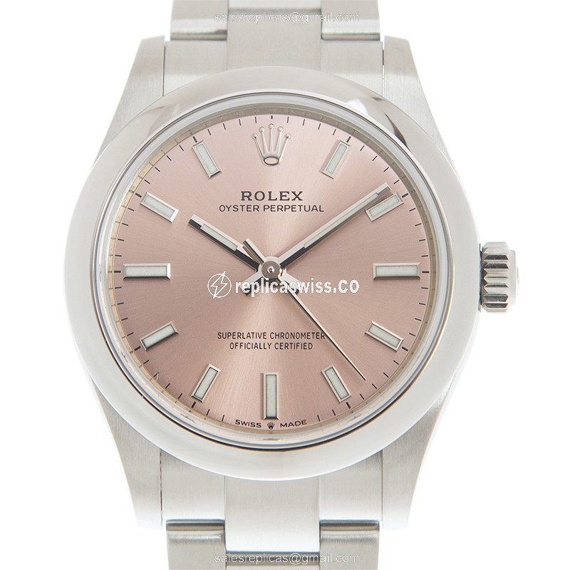 Rolex 277200-0004 OYSTER PERPETUAL Automatic - Pink Dial - Steel Case - Silver Strap - Luxury Replica OYSTER PERPETUAL Watch
