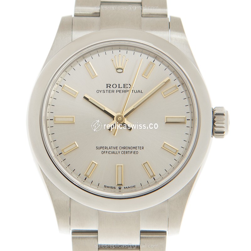 Rolex OYSTER PERPETUAL Replica - Automatic - Silver Case - Steel Band