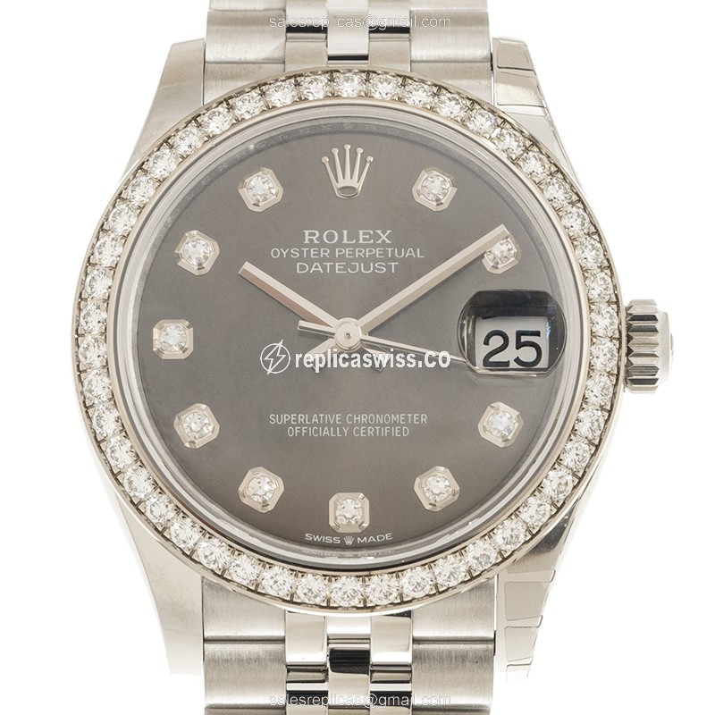 Rolex Datejust Replica - Automatic - Gray Dial - Steel Bracelet