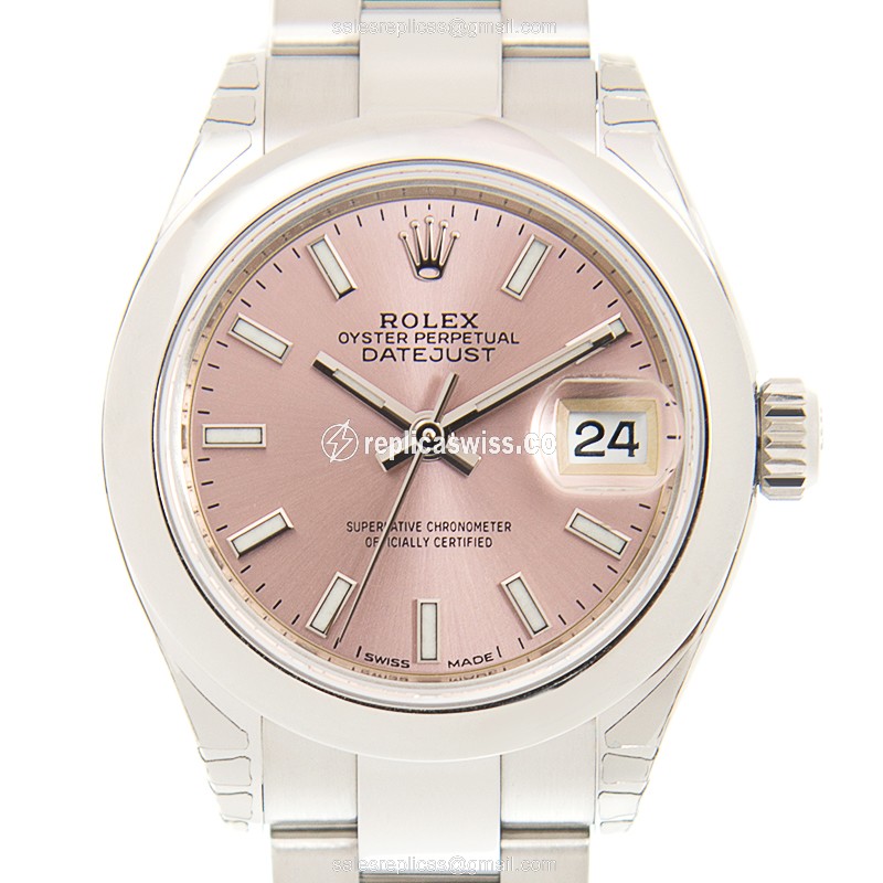 Rolex Datejust Lady Replica - Automatic - Pink Dial, Steel Case