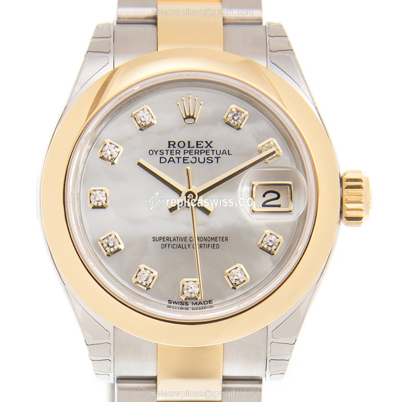 Rolex Datejust Replica | Automatic | White Dial | Gold & Steel Case