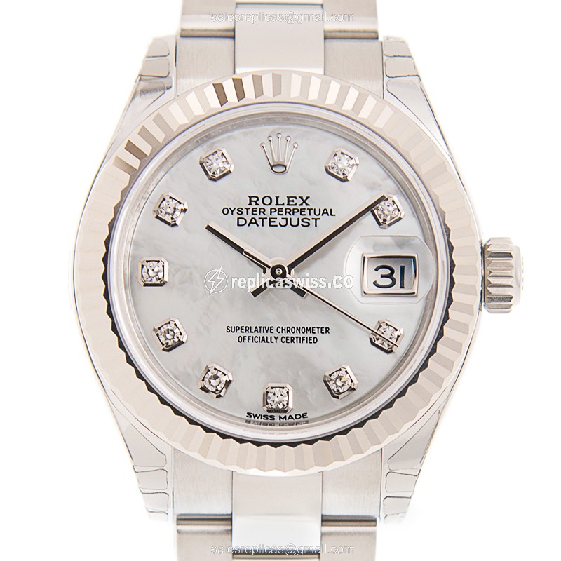 Rolex Datejust Replica - Automatic - 18kt White Gold - Steel Case