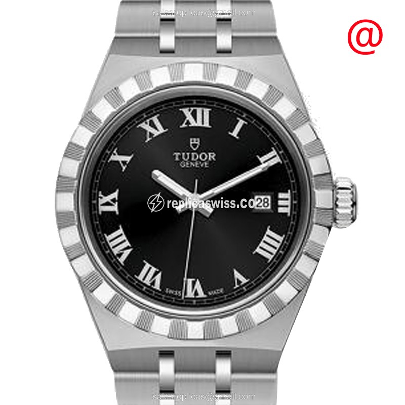 Automatic Tudor Royal - Steel Case, Black Dial, Silver Clasp, Steel Strap - Luxury Replica TUDOR ROYAL Watch