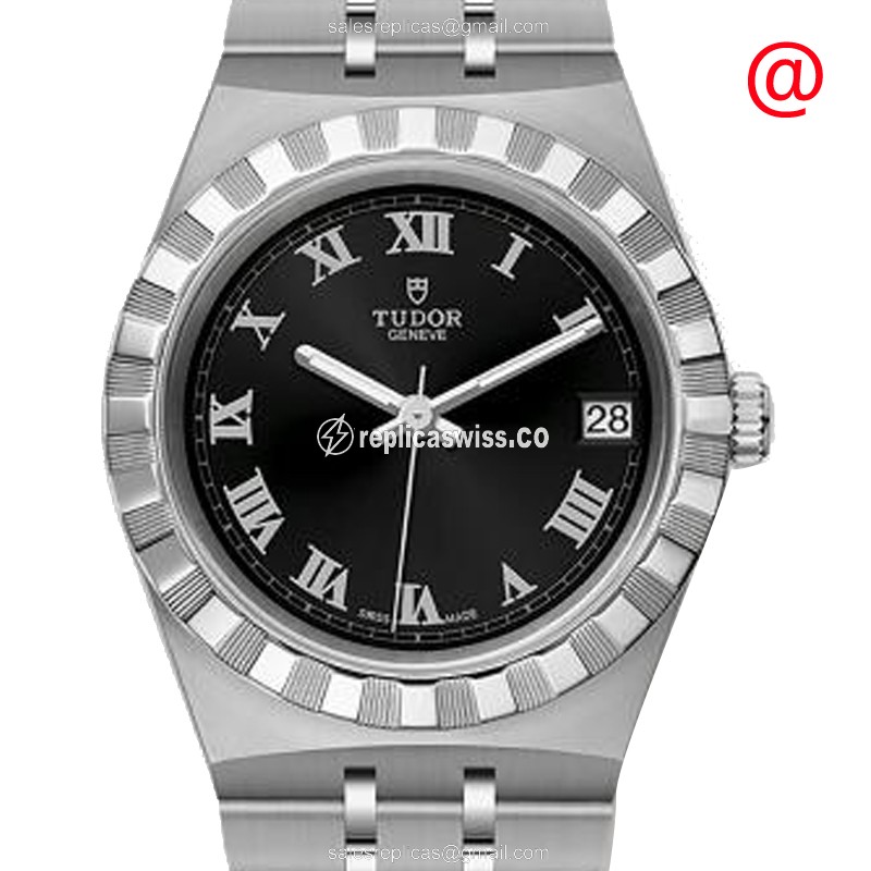 Tudor Royal Replica - Automatic - Black - Stainless Steel - Silver Clasp - Luxury Replica TUDOR ROYAL Watch
