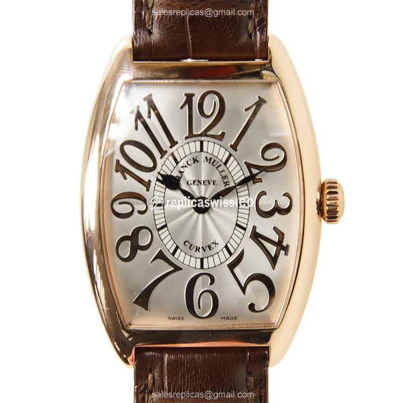 Franck Muller 2852 QZ REL CINTREE CURVEX - Quartz - 18kt Rose Gold - Silver Dial
