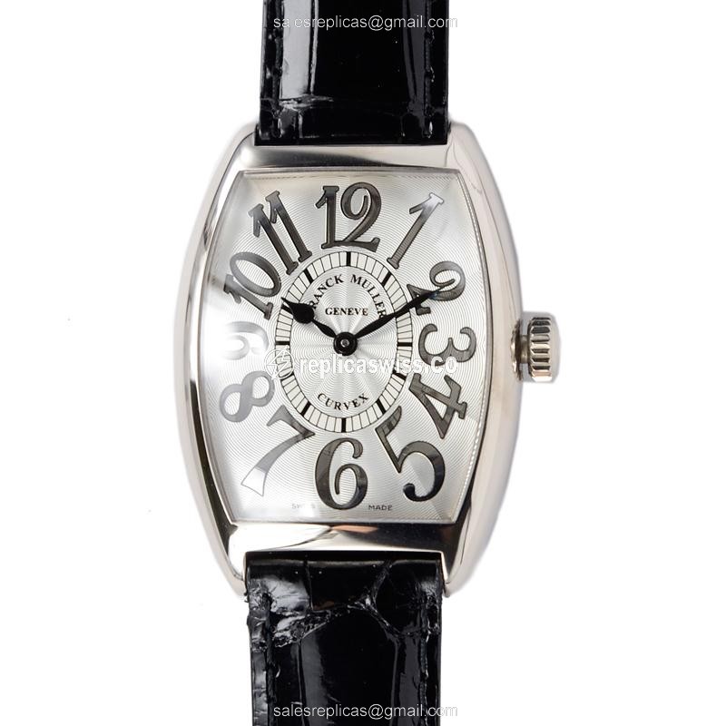 Franck Muller 2852 QZ REL (OG) MASTER BANKER Quartz 18kt White Gold & Diamond - Luxury Replica MASTER BANKER Watch