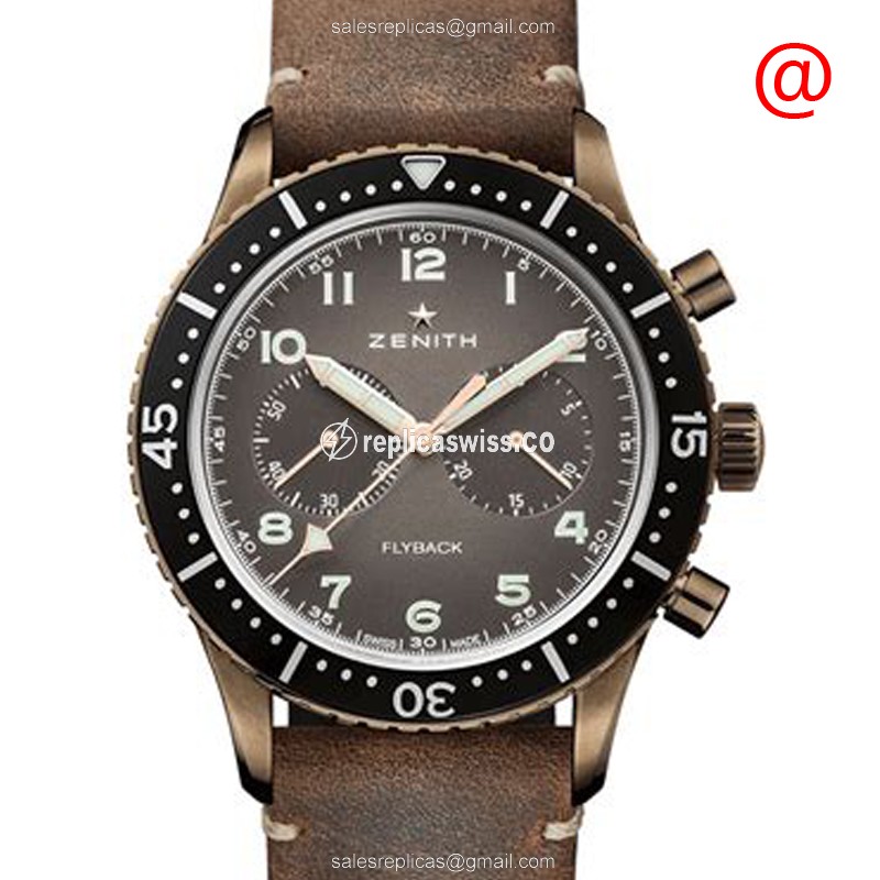 Zenith PILOTS Replica Watch - Automatic - Brass - Brown Dial - Luxury Replica PILOTS Watch