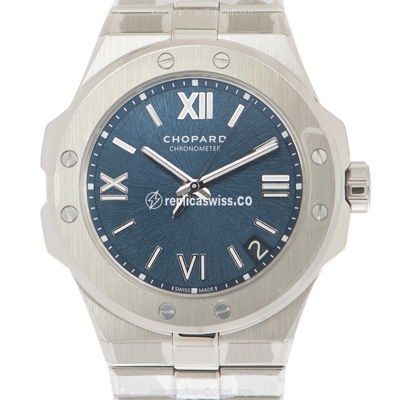 Chopard Alpine Eagle Replica - Automatic - Steel Case - Blue Dial - Silver Strap - Luxury Replica ALPINE EAGLE Watch