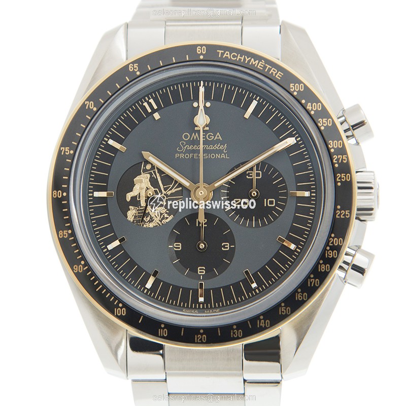 Omega SPEEDMASTER Replica - Automatic - Stainless Steel - Gray Dial - Silver Clasp - 42mm - Luxury Replica SPEEDMASTER Watch