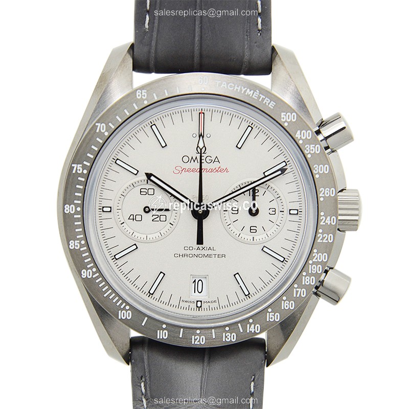 Omega Speedmaster Replica | Automatic | Ceramics Case | Gray Dial | Leather Strap