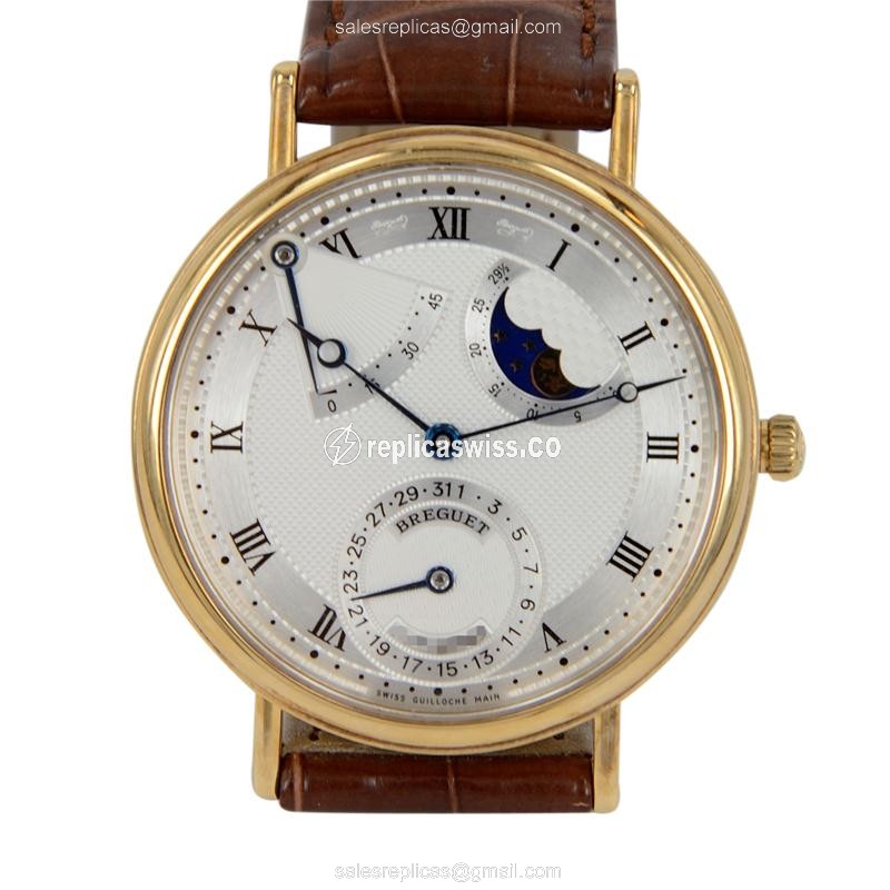 Breguet 3137BA/11/986 Classic - Auto - 18kt Gold - White Dial - Brown Alligator