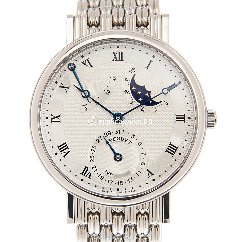 Breguet 3137BB/11/BAO Classic - Auto - 18kt White Gold - Silver Dial - Clasp - Silver Strap