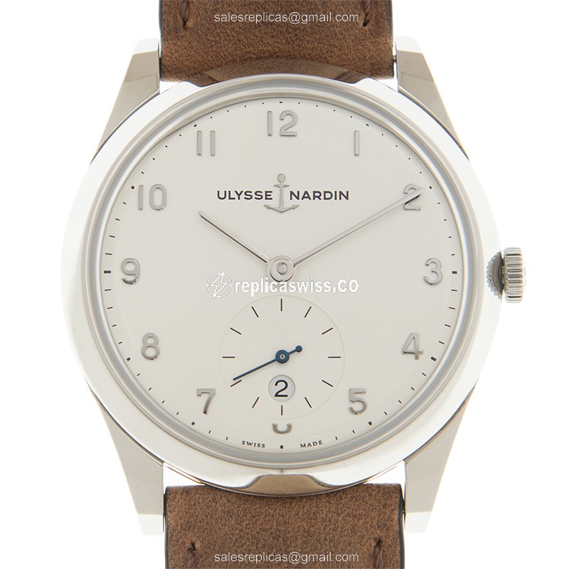 Ulysse Nardin 3203-900 CLASSIQUE - Automatic - Steel Case - White Dial - Brown Leather Strap