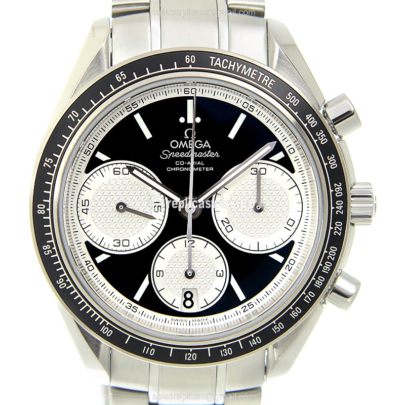 Omega Speedmaster Replica - Automatic - Steel Case - Black Dial, Silver Clasp