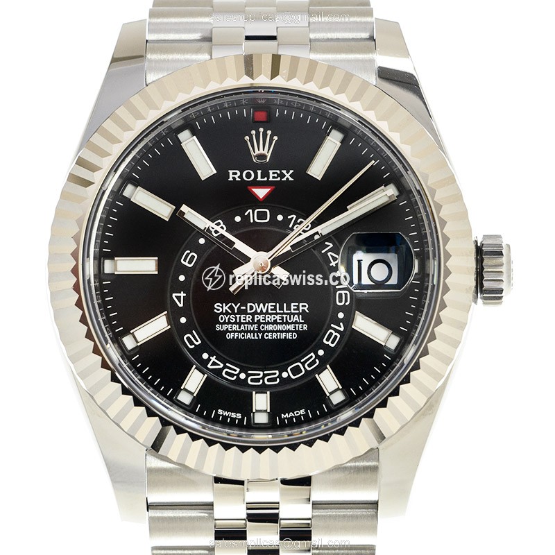 Rolex Sky-Dweller Replica | Automatic | 18kt White Gold - Steel Case - Luxury Replica SKY-DWELLER Watch