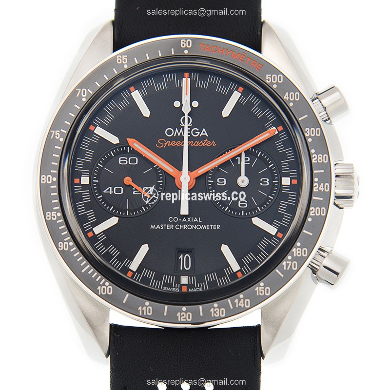 Omega Speedmaster Replica - Automatic - Steel - Black Dial - Leather Strap - Luxury Replica SPEEDMASTER Watch