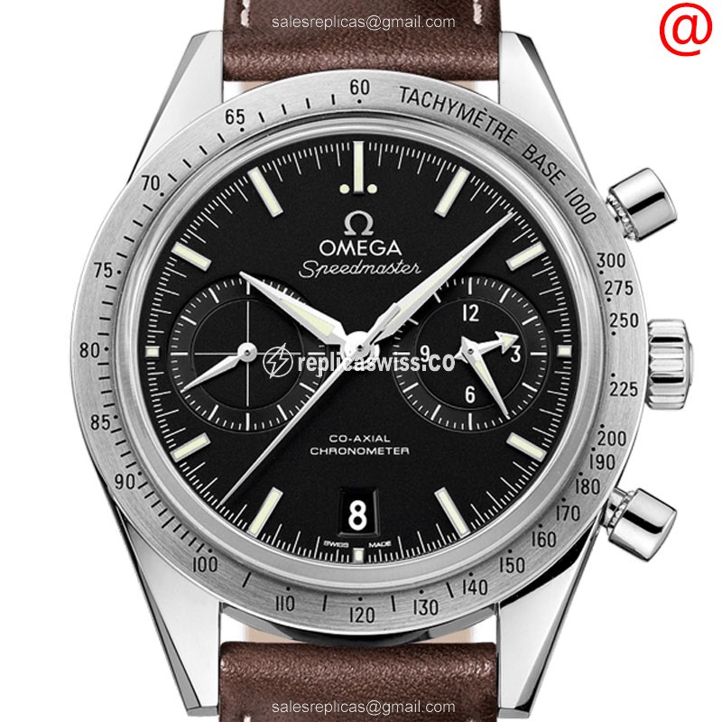 Omega 331.12.42.51.01.001 SPEEDMASTER - Automatic Steel - Black Dial on Brown Leather