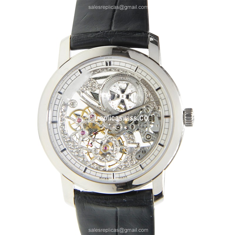 Vacheron Constantin 33158/000G-9394 TRADITIONNELLE - Manual Wind - 18kt Gold - Silver Dial - Black Alligator Strap