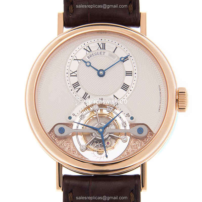 Breguet 3357BR/12/986 Classique Complications - Manual - 18kt Rose Gold - Silver Dial - Alligator Brown Strap