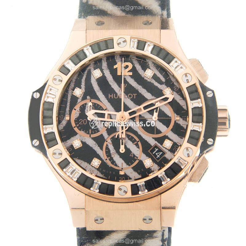 Hublot BIG BANG 341.PX.7518.VR.1975 - Automatic 18kt Rose Gold - White Dial & White Cowhide Strap