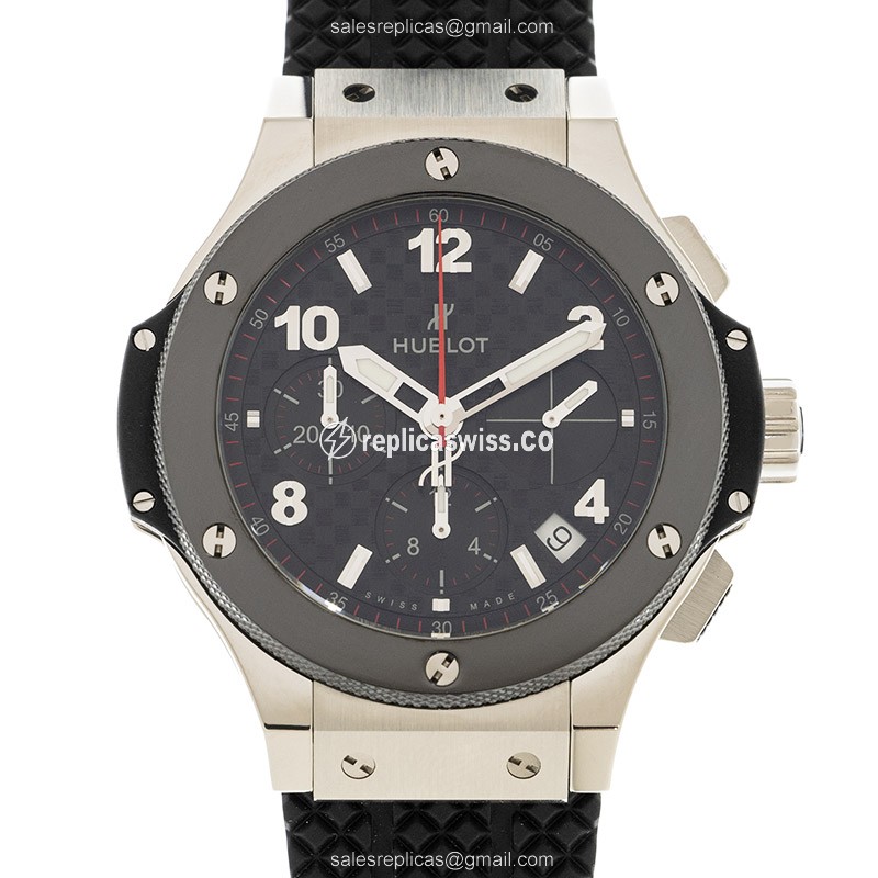 Hublot BIG BANG Automatic - Steel Case - Black Dial - Rubber Black Strap