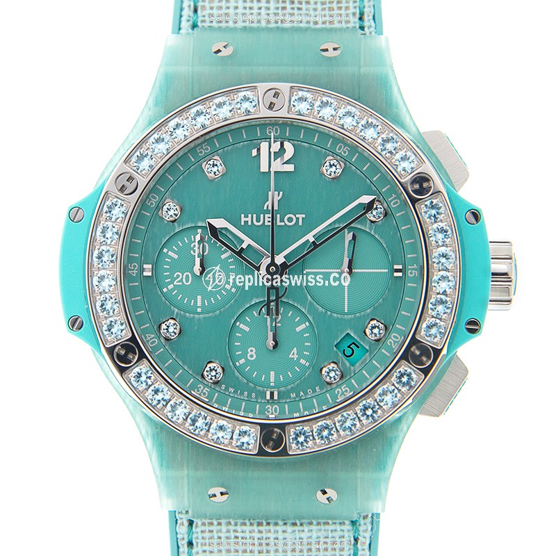 Hublot BIG BANG Replica - Automatic Titanium - Green Dial & Rubber Strap - Luxury Replica BIG BANG Watch