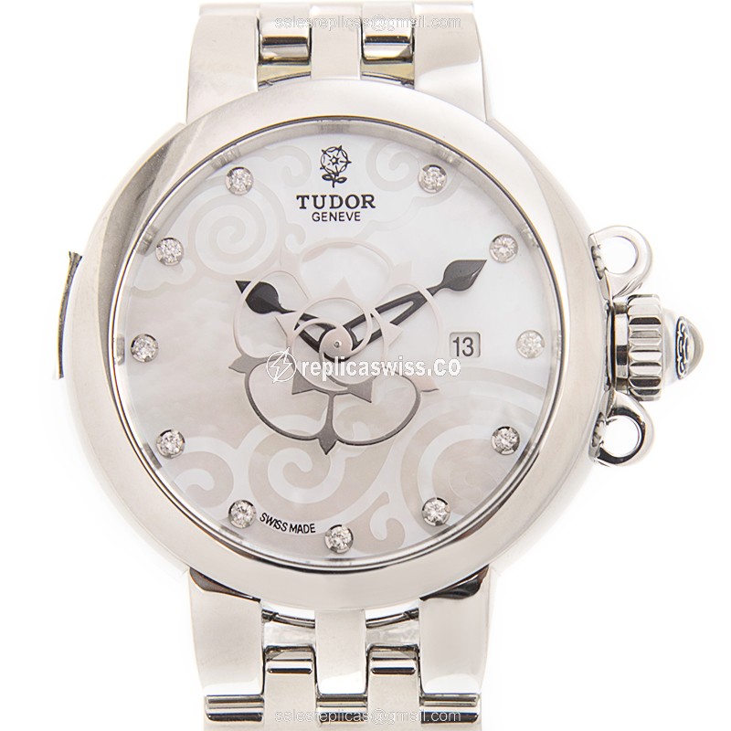 Tudor Clair De Rose - Automatic - Stainless Steel - White Dial - Silver Clasp