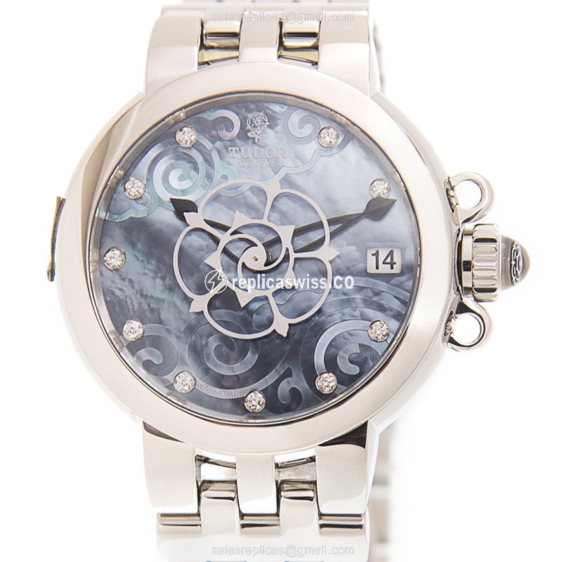 Automatic Tudor Replica - Clair De Rose - Blue Dial - Stainless Steel Case - Silver Band - Luxury Replica CLAIR DE ROSE Watch