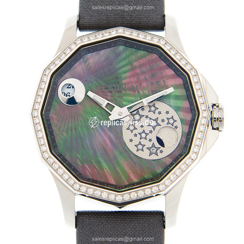 Corum Admirals Cup Replica - Automatic - Steel Case - Gray Dial - Grey Satin Strap