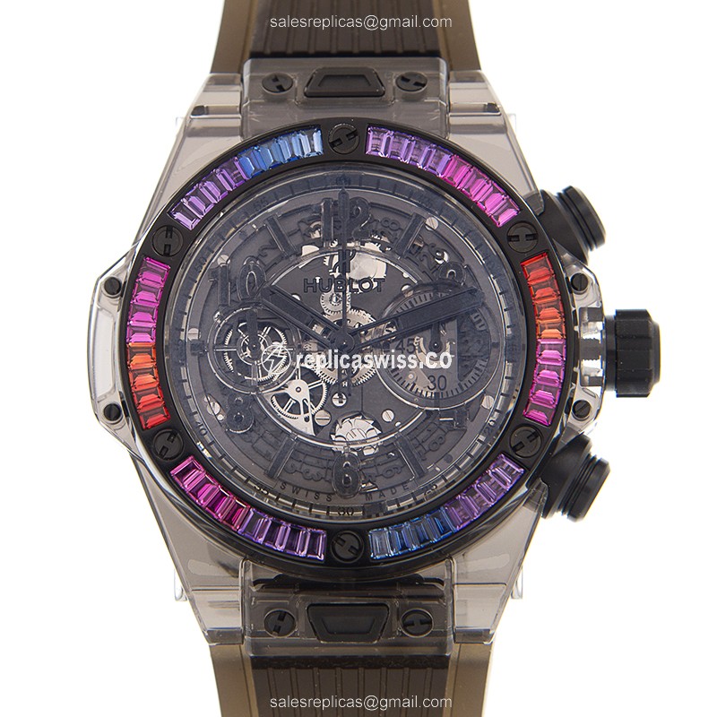 Hublot Big Bang Replica - Automatic - Sapphire Crystal - Black Dial - Black Rubber - Buckle - Luxury Replica BIG BANG Watch