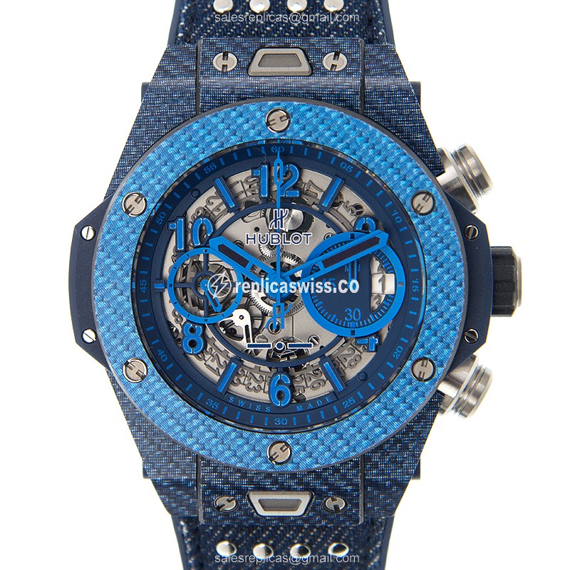 Hublot Big Bang Replica - Automatic Carbon Fiber - Silver Dial - Sapphire Crystal Clasp - Luxury Replica BIG BANG Watch