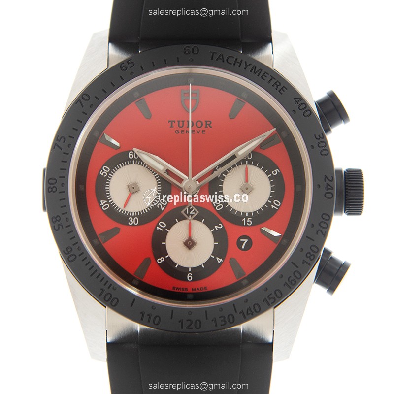 Tudor Fastrider Chrono Watch - Automatic - Steel - Red Dial