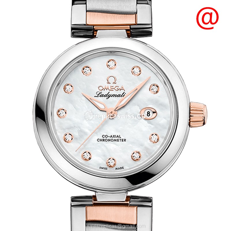 Omega De Ville Replica - Automatic - Stainless Steel - White Dial - Gold 18kt Steel Strap - Luxury Replica DE VILLE Watch