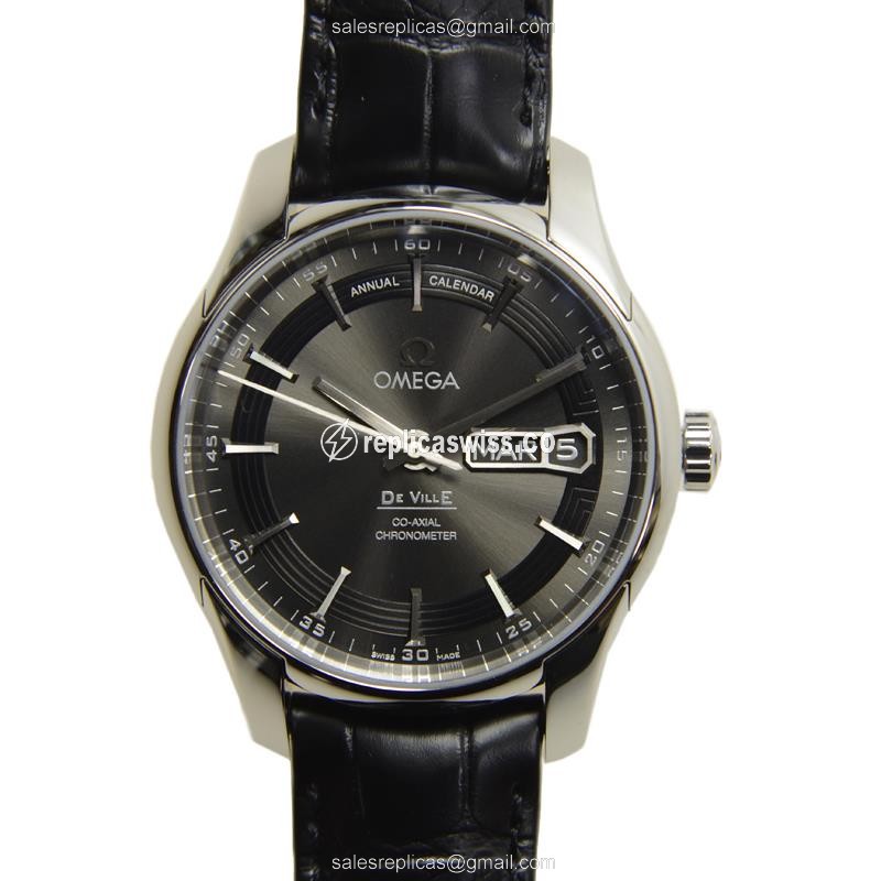 Omega DE VILLE Replica | Automatic | Stainless Steel | Gray Dial | Black Alligator Strap