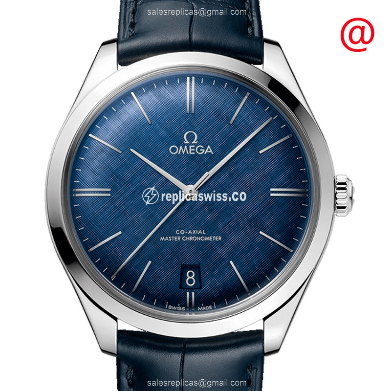 Omega Replica DE VILLE - Automatic - Steel Case - Blue Dial - Blue Leather Strap - Luxury Replica DE VILLE Watch