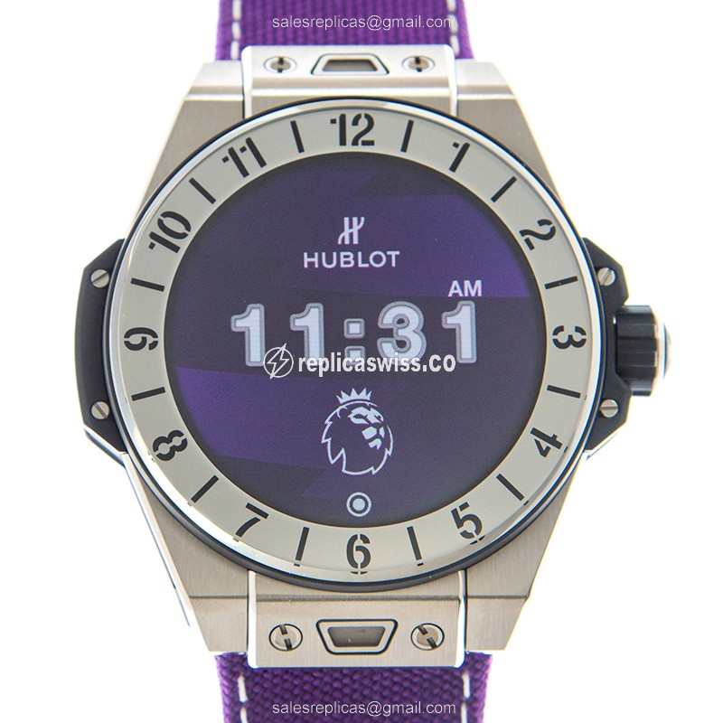 Hublot BIG BANG Intelligent - Titanium Case - Purple Dial - Canvas Strap