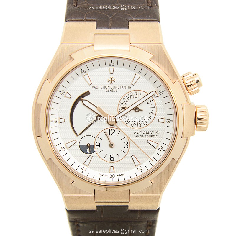 Vacheron Constantin Overseas Replica - Rose Gold - White Dial