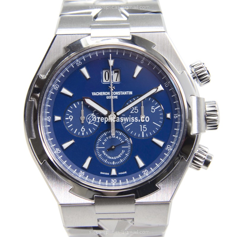 Vacheron Constantin Overseas Replica - Automatic - Stainless Steel - Blue Dial - Luxury Replica OVERSEAS Watch
