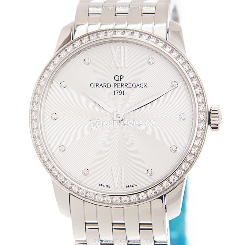 Girard Perregaux 1966 Replica - Automatic - Silver Dial - Steel Case & Strap